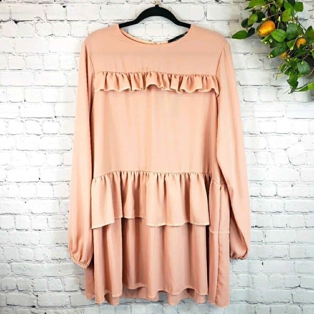 PRETTY LITTLE THING Layered Frill Dress Size 10